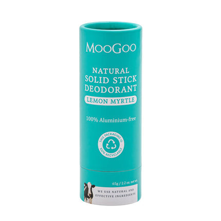MooGoo Natural Solid Stick Deodorant Lemon Myrtle 65g