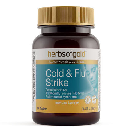 Herbs of Gold Cold & Flu Strike 14 Tablets