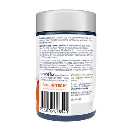 Bioglan Curcumin + Advanced Pain Relief 50 Tablets