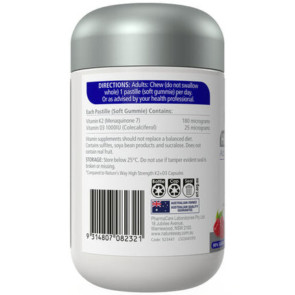 Nature's Way High Strength Adult Vita Gummies K2+D3 30s
