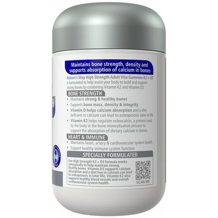 Nature's Way High Strength Adult Vita Gummies K2+D3 30s