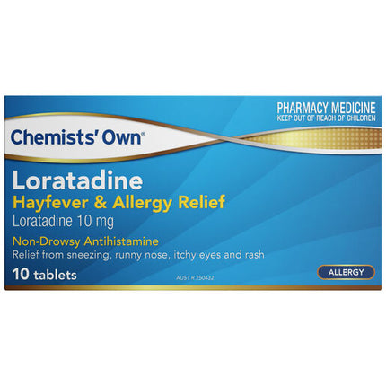 Chemists' Own Loratadine Hayfever & Allergy Relief 10mg Tablets 10