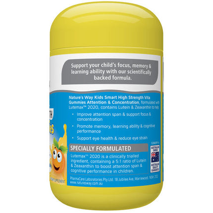Nature's Way Kids Smart High Strength Vita Gummies Attention and Concentration 40s