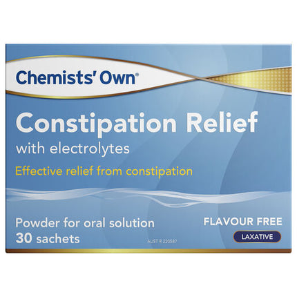 Chemists' Own Constipation Relief With Electrolytes Macrogol 13.125g Sachet 30