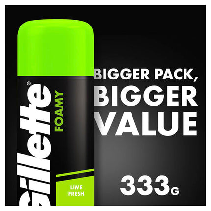 Gillette Shaving Foam Lime Fresh Value Pack 333g