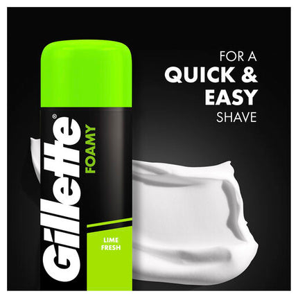 Gillette Shaving Foam Lime Fresh Value Pack 333g