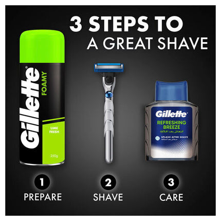 Gillette Shaving Foam Lime Fresh Value Pack 333g