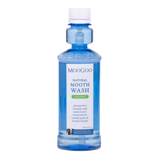 MooGoo Mooth Wash Natural Mouthwash Spearmint 250ml