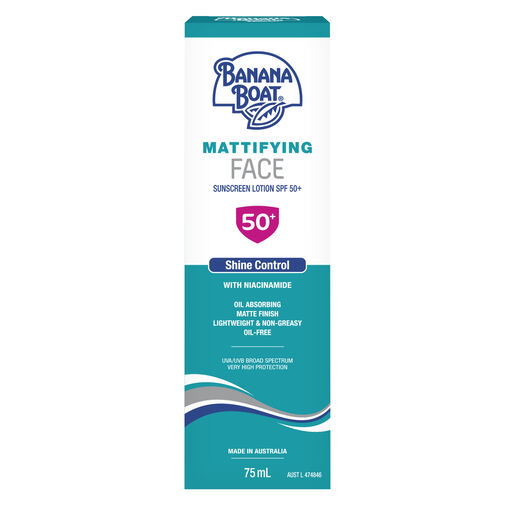 Banana Boat Mattifying Face Sunscreen Lotion SPF50+ 75mL