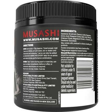 Musashi Electrolytes Powder Blue Raspberry 300g