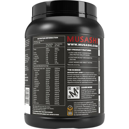 Musashi 100% Whey Protein Powder Chocolate 900g