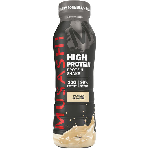 Musashi High Protein Shake Vanilla Drink 375mL