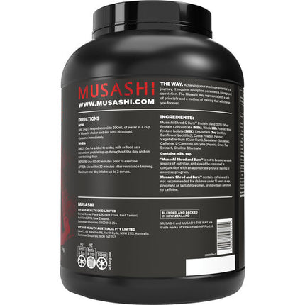 Musashi Shred & Burn Protein Powder Chocolate 2kg