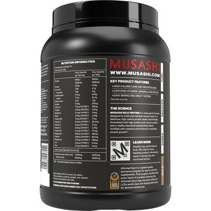 Musashi Bulk Protein Powder Vanilla 900g