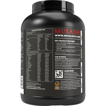 Musashi 100% Whey Protein Powder Chocolate 2kg