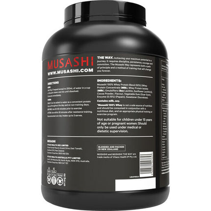 Musashi 100% Whey Protein Powder Chocolate 2kg