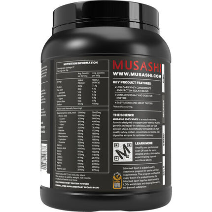 Musashi 100% Whey Protein Powder Vanilla 900g