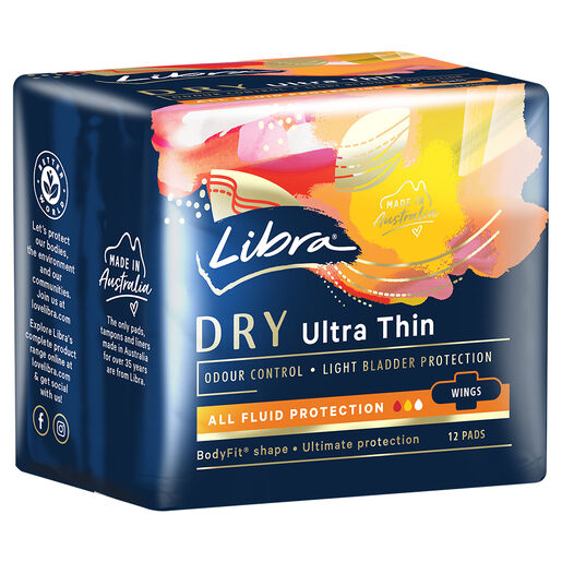 Libra Pad Ultra Thin Dry Wing 12 Pack