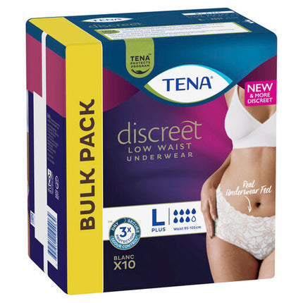 Tena Pants Discreet White Large 10 Pack
