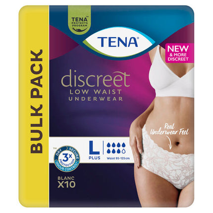 Tena Pants Discreet White Large 10 Pack