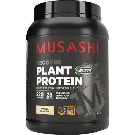 Musashi Vegan Plant Protein Powder Vanilla 900g