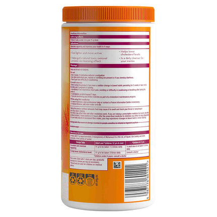 Metamucil Multi-Health Fibre with 100% Psyllium Natural Psyllium Orange Granular 48 Dose