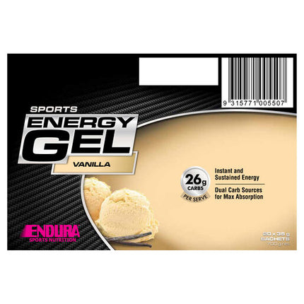 Endura Sports Energy Gel Sachets Vanilla 35g (each)