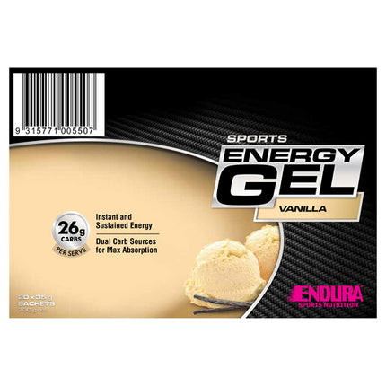 Endura Sports Energy Gel Sachets Vanilla 35g (each)