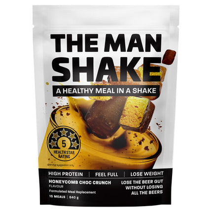 The Man Shake Meal Replacement Honeycomb Choc Crunch 840g