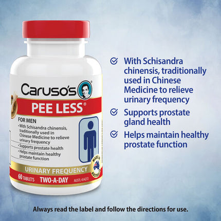 Caruso's Pee Less for Men Tabs 60
