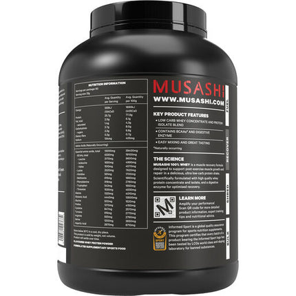 Musashi 100% Whey Protein Powder Vanilla 2kg