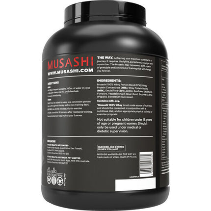 Musashi 100% Whey Protein Powder Vanilla 2kg