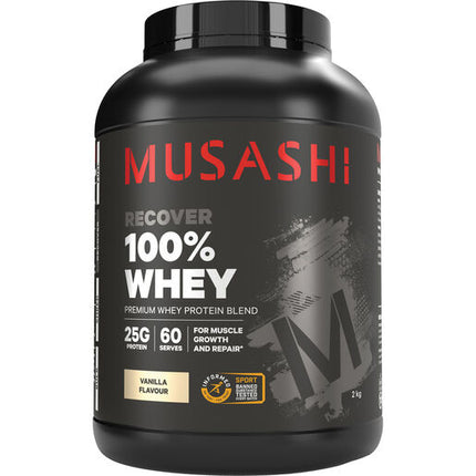 Musashi 100% Whey Protein Powder Vanilla 2kg