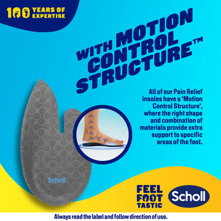 Scholl In-Balance Heel Orthotic Insole Medium Size 7 - 8.5 1 Pair