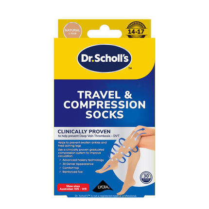 Scholl Flight Socks Ladies Beige 6-8