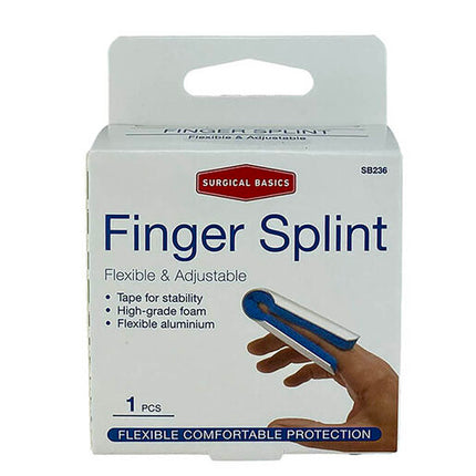 Surgical Basics Finger Cot Splint Metal Large