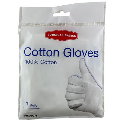 Surgical Basics Cotton Gloves Medium 1 Pair