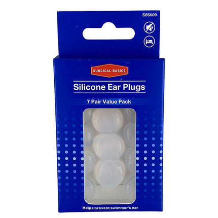 Surgical Basic Silicone Antinoise Ear Plugs Noise Reduction (7 Pair)