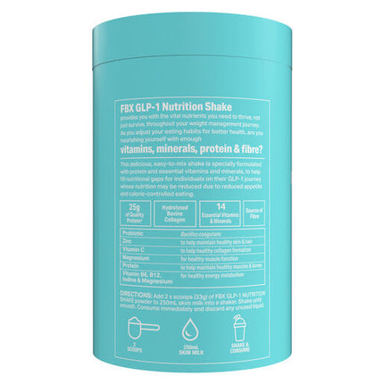 Naturopathica FBX GLP-1 Nutrition Shake Vanilla 465g 14 Serves