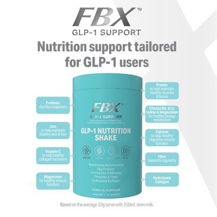 Naturopathica FBX GLP-1 Nutrition Shake Vanilla 465g 14 Serves