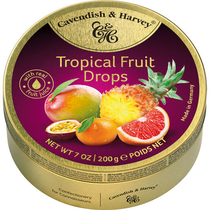Cavendish And Harvey Tropical Fruit Travel Tin Drops 200g