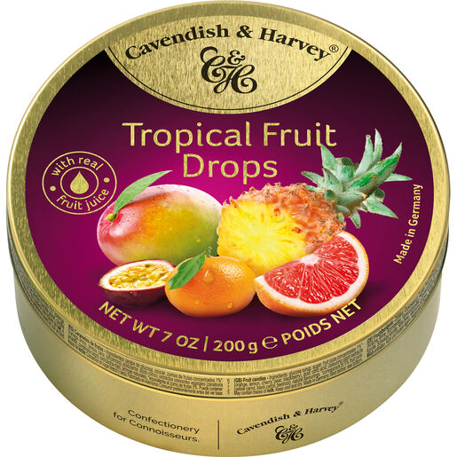 Cavendish And Harvey Tropical Fruit Travel Tin Drops 200g