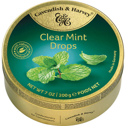 Cavendish And Harvey Clear Mint Travel Tin Drops 200g
