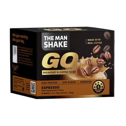 The Man Shake Go Espresso 56g - 10 packs