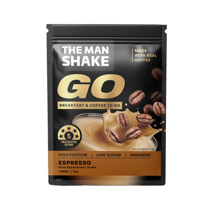 The Man Shake Go Espresso 56g - 10 packs