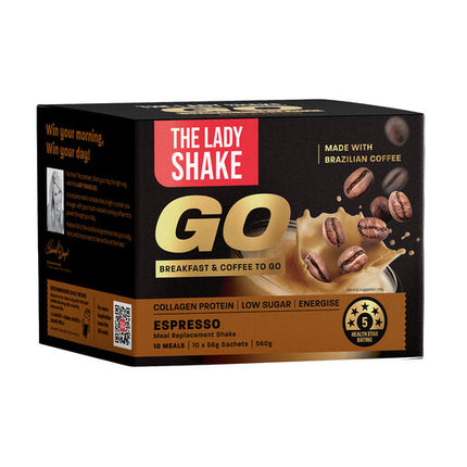 The Lady Shake Go Espresso 56g - 10 packs