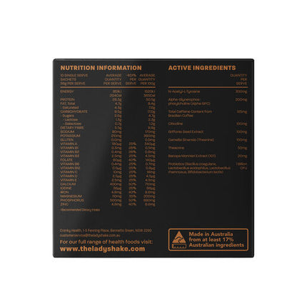 The Lady Shake Go Espresso 56g - 10 packs