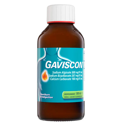 Gaviscon Peppermint Liquid Heartburn & Indigestion Relief 500ml