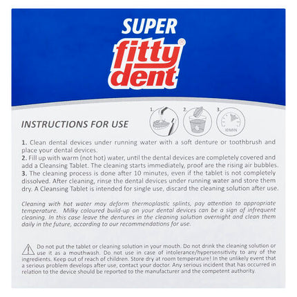 Fittydent Super Denture Cleansing Tablets 32 Pack