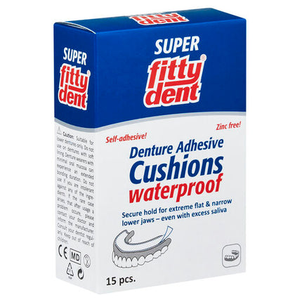 Fittydent Super Denture Adhesive Cushion Strips 15 Pack
